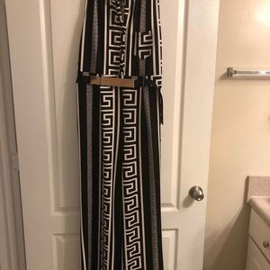 Black Geometric party women  jumpsuit